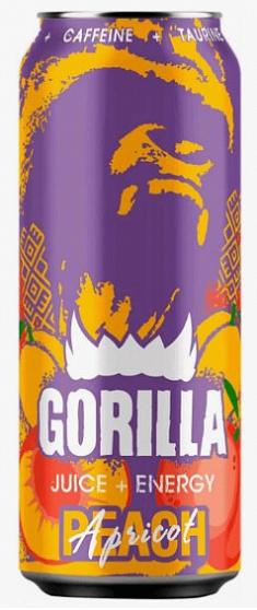 Доставка безалкогольного тонизирующего газированного напитка “GORILLA” PEACH APRICOT